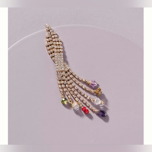 NWT!! Gas Bijoux, Sofia Strass Drop Earrings - Picture 3 of 7